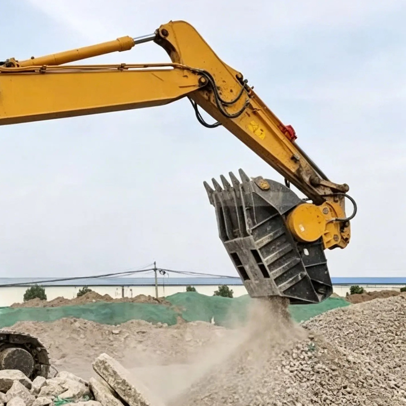 Heavy Equipment With Bucket - Hydraulische betonkruimelbak voor steenbrekers, sloophulpstuk voor