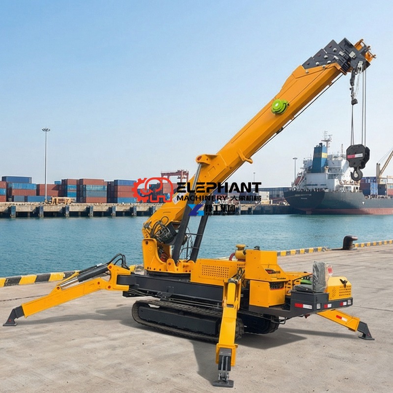 Compact Crawler Boom Lift - ISO-gecertificeerde 5-tons 12-tons mini spinnenrupskraan, 10m