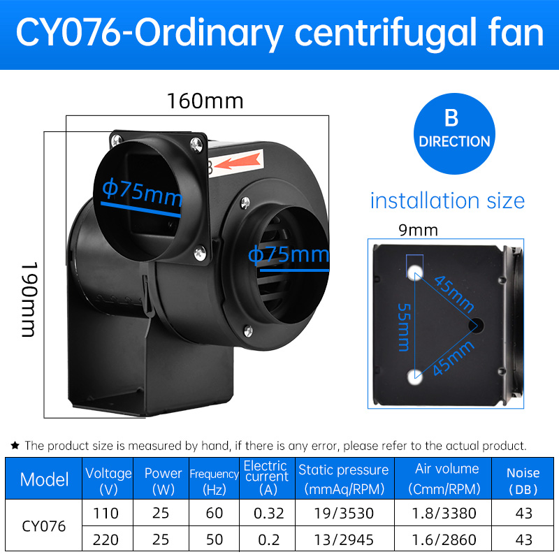 CY076 220v/110v Hoogvermogen k - Exhaust Fan Industrial recensie en prijs